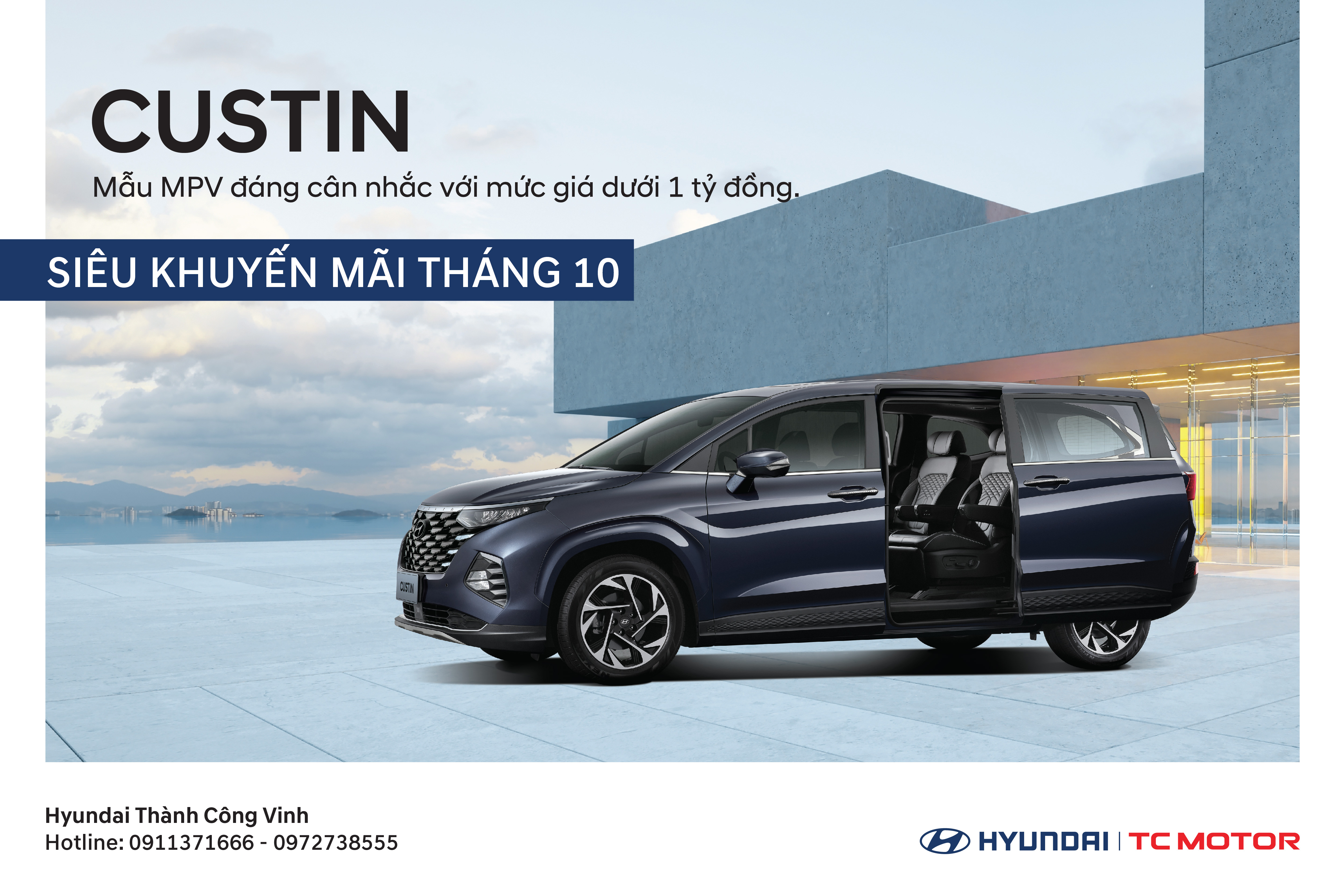 SIÊU ƯU ĐÃI THÁNG 10 DÀNH CHO HYUNDAI CUSTIN 